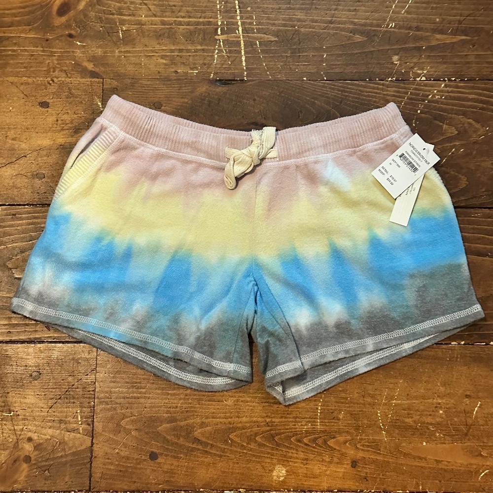 THEO & SPENCE Tie-Dye V-Neck Drawstring Lounge Shorts